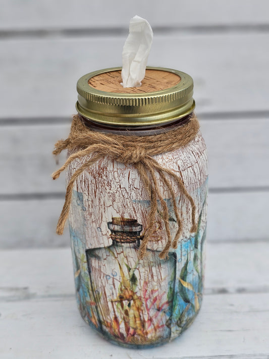 Decorative Tissue Jar (Nautical)