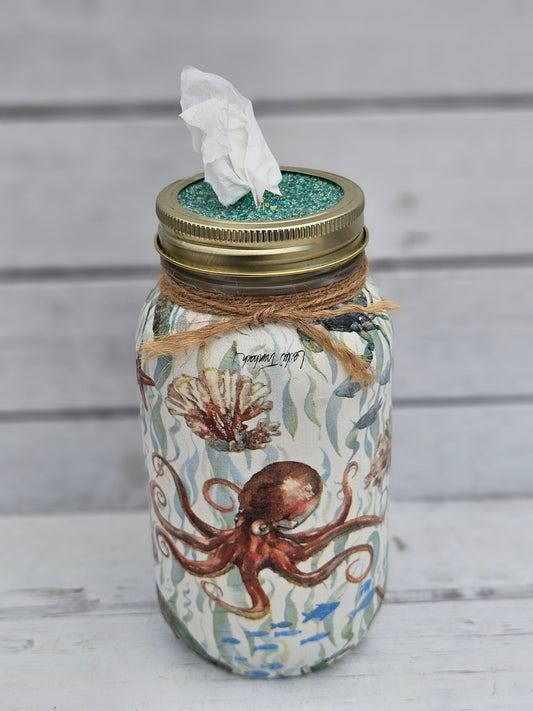 Decorative Tissue Jar (Nautical)