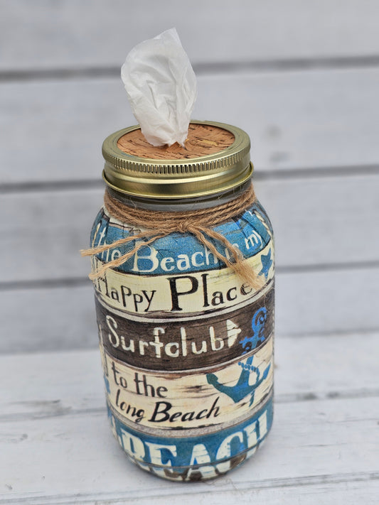 Decorative Tissue Jar (Nautical)