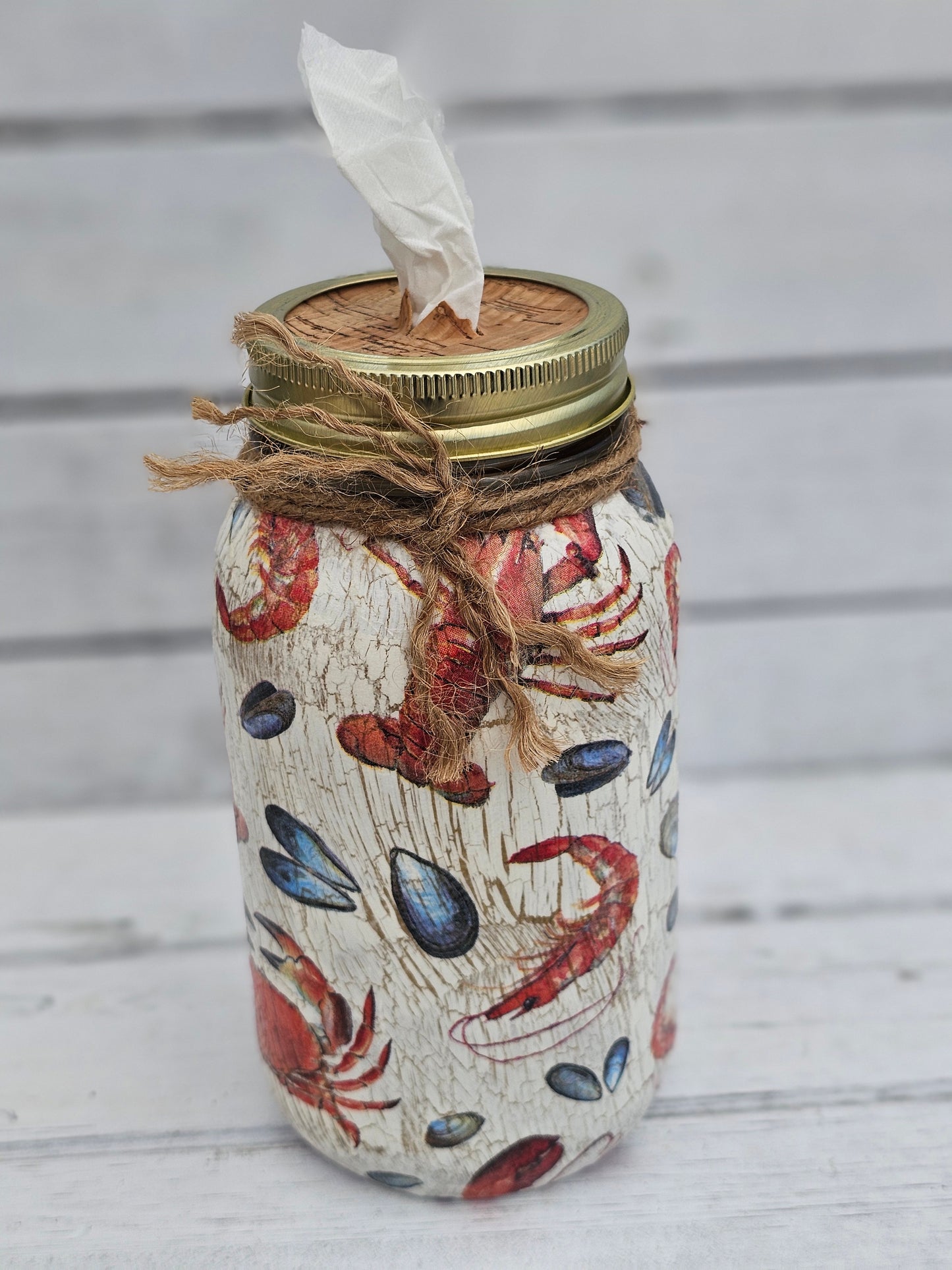 Decorative Tissue Jar (Nautical)