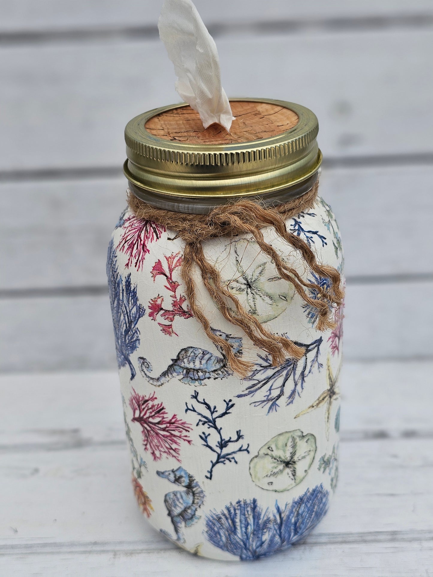 Decorative Tissue Jar (Nautical)