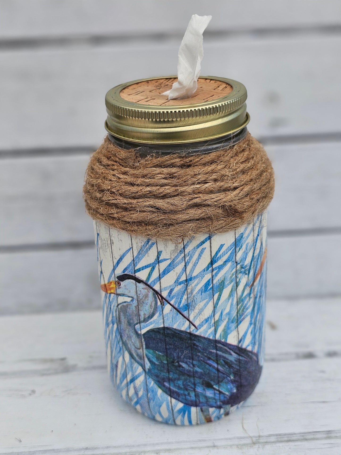 Decorative Tissue Jar (Nautical)