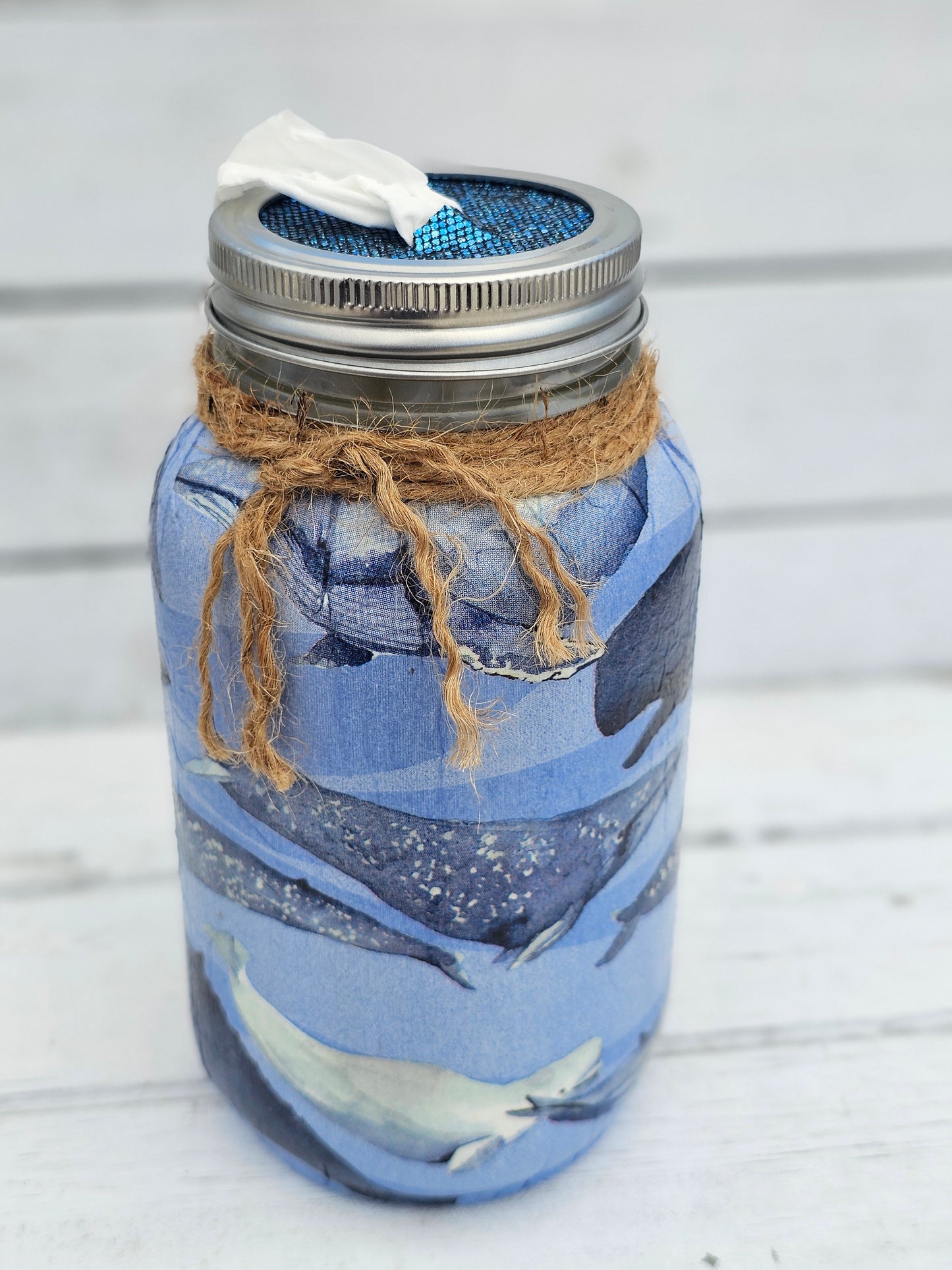 Decorative Tissue Jar (Nautical)