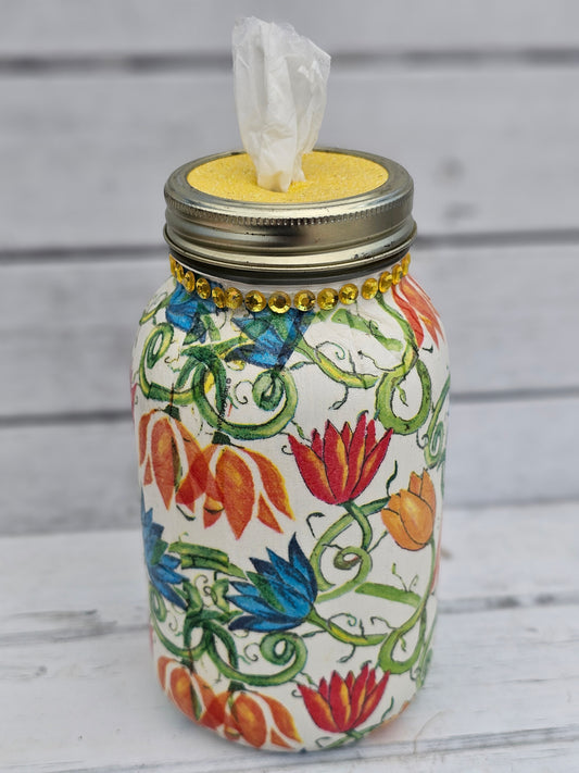 Decorative Tissue Jar (Flower)