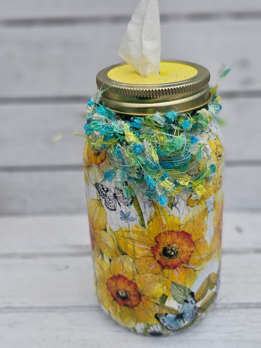 Decorative Tissue Jar (Flower)