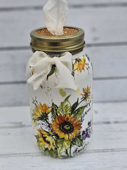 Decorative Tissue Jar (Flower)