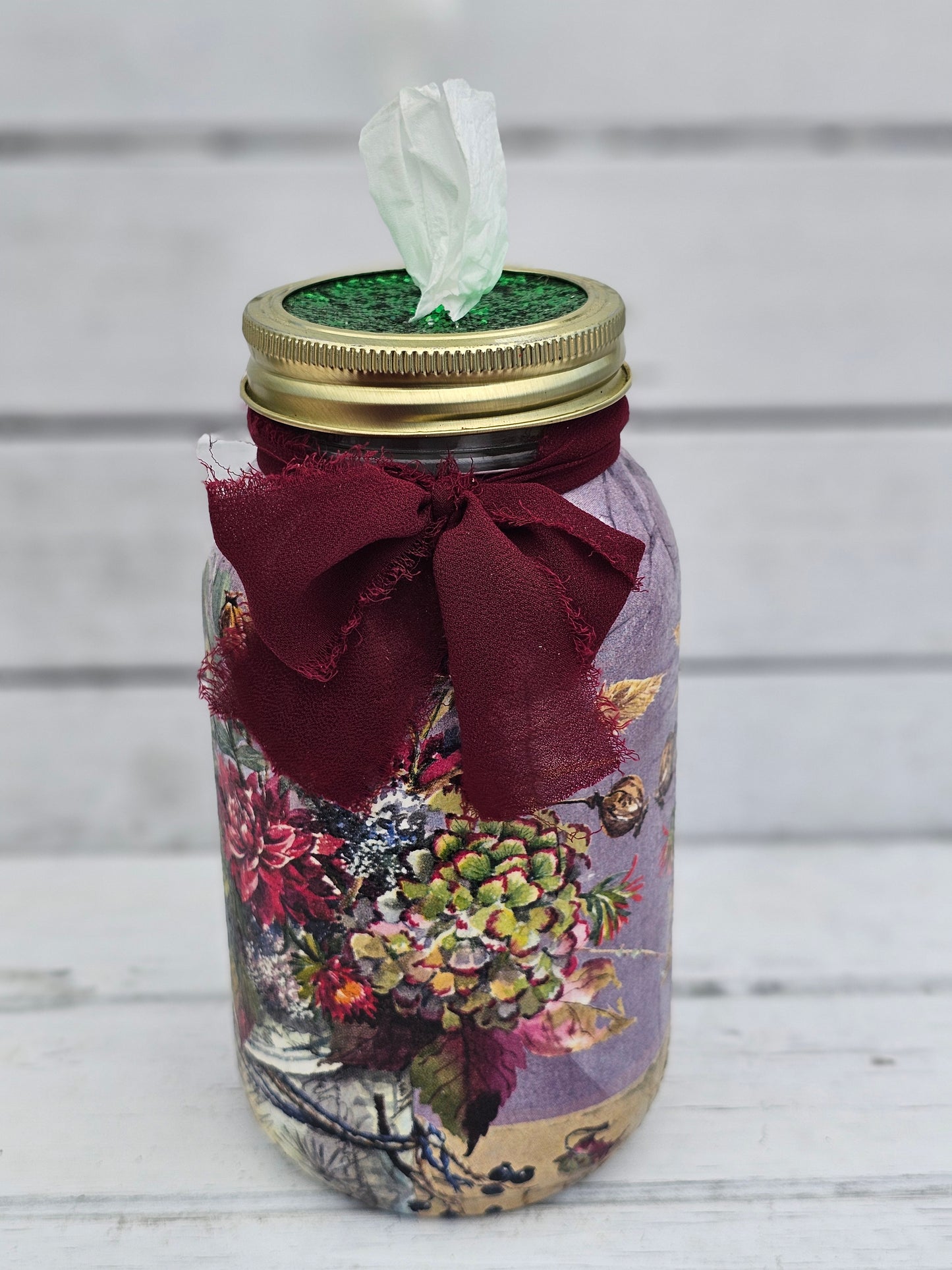 Decorative Tissue Jar (Flower)