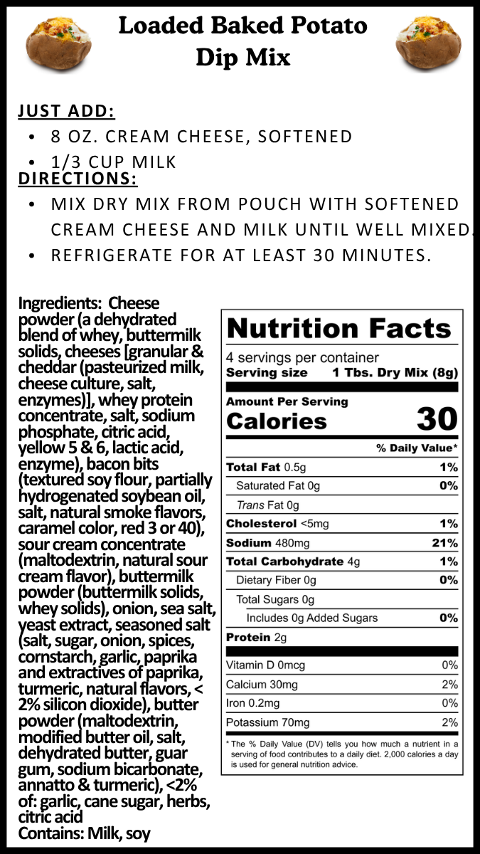 Loaded Baked Potato Dip Mix