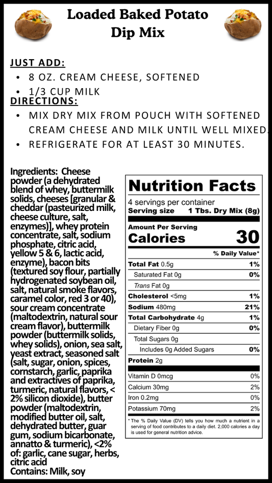 Loaded Baked Potato Dip Mix