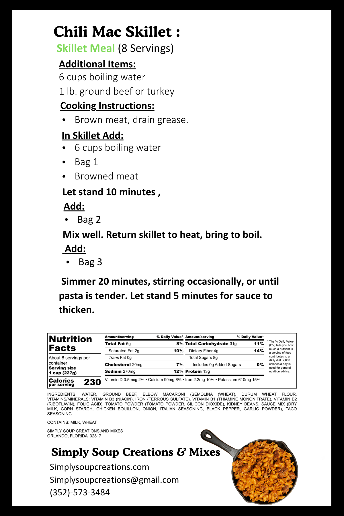 Chili Mac Skillet Mix