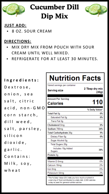 Cucumber Dill Dip Mix