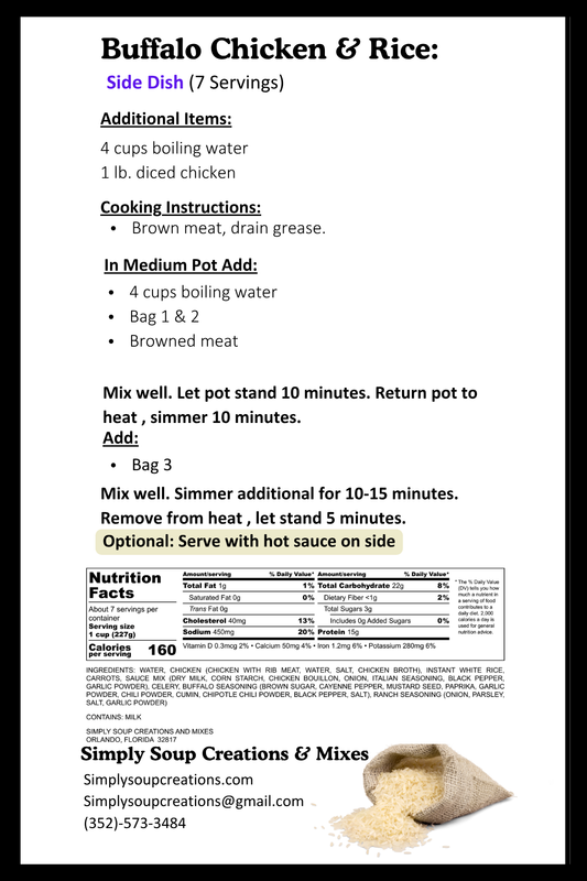Buffalo Chicken & Rice Skillet Mix