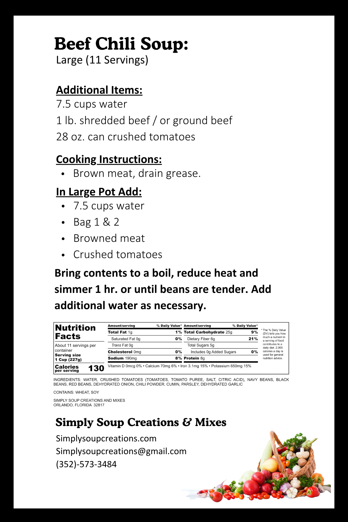 Beef Chili Soup