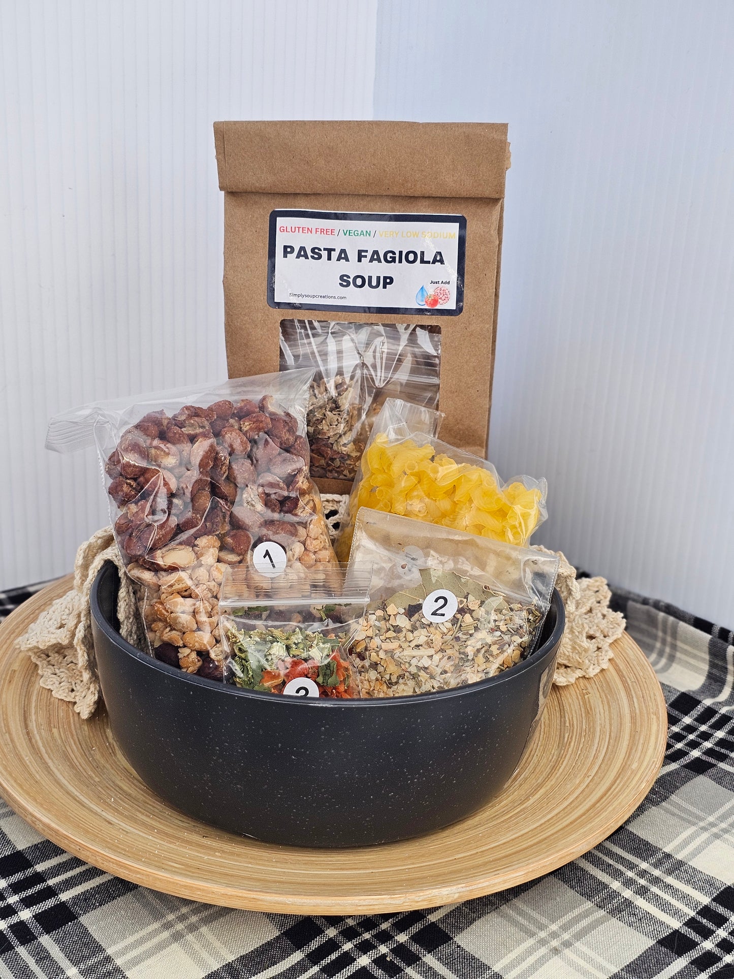 Pasta Fagiola Soup Gluten Free / Low Sodium / Vegan