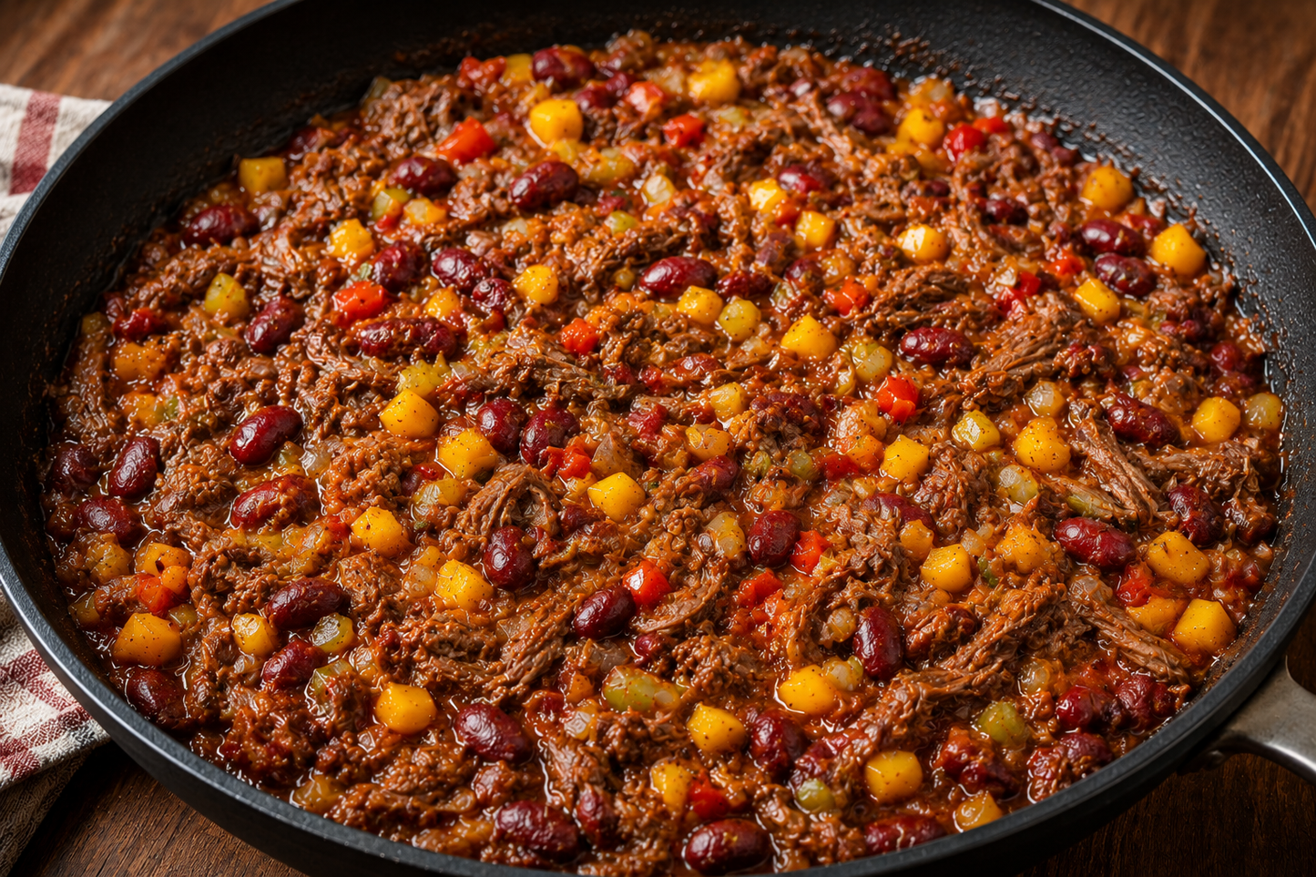 Tangy Mango Beef & Beans Skillet Mix