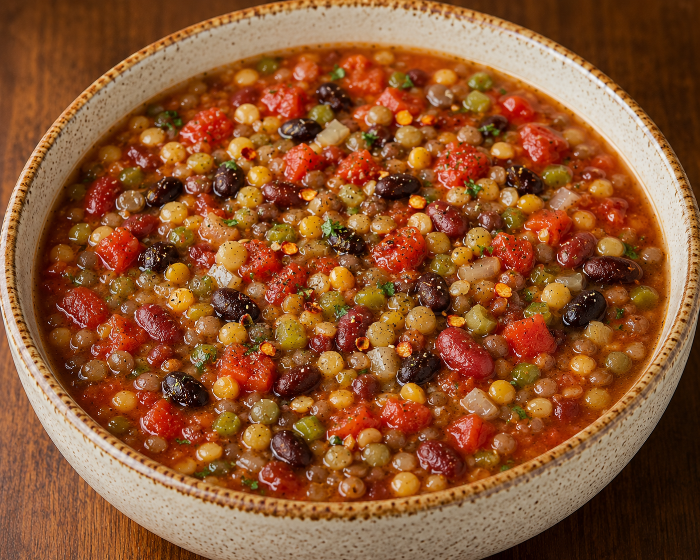 Layered Dried Bean Soup